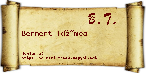 Bernert Tímea névjegykártya